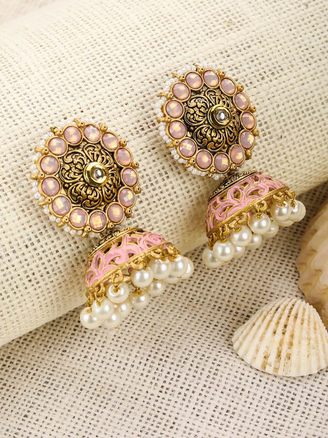 Party Wear Pink Color Artificial Ladies Earrings With Fashionable Design  Gender: Women at Best Price in Madurai | Ajmeer Fancy